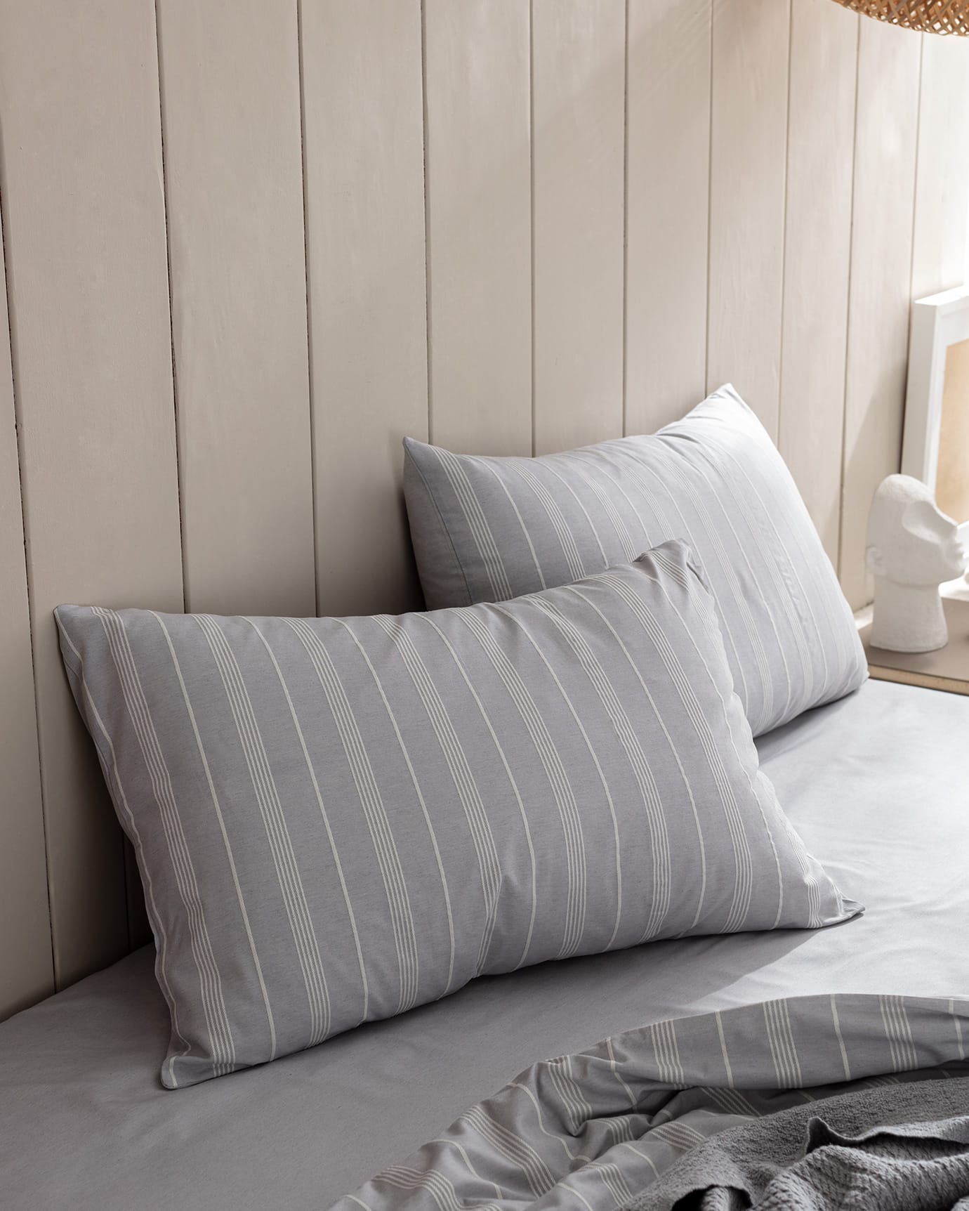 Cotton Blend Single Duvet Set - Textured Dobby Weave