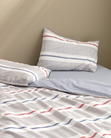 100% Cotton King Size Duvet Cover Set - Soft Ranforce Print