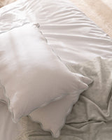 100% Cotton King Size Duvet Cover Set - Fresh White & Blue