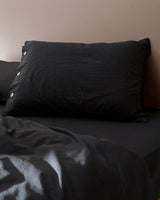 Full/Queen Washed Crinkle Duvet Cover Set - Soft Textured Bedding