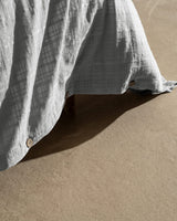 Light Grey 100% Cotton Dobby Weave Family Size Duvet Cover Bedding Set