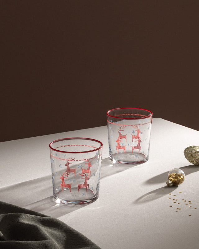 Clear Glass 4-Piece Water Glass Set - Boule de Neige Style