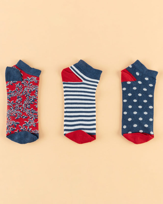 Women's 3-Pack No-Show Ankle Socks - Breathable & Comfortable Multipack