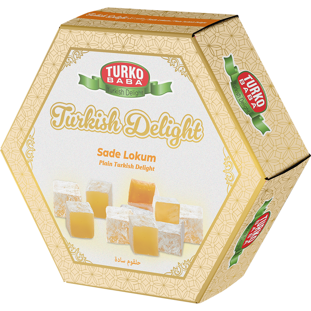 TURKOBABA Classic Plain Turkish Delight Lokum - 250g