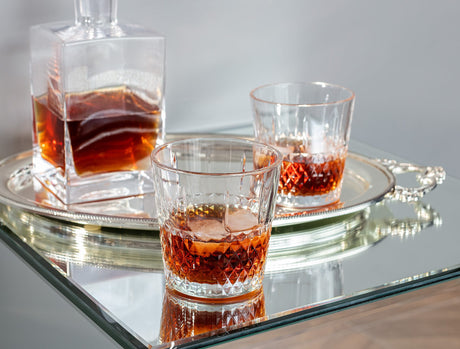 Glass Whiskey Tumbler Set (4-Piece) - Modern Elegance