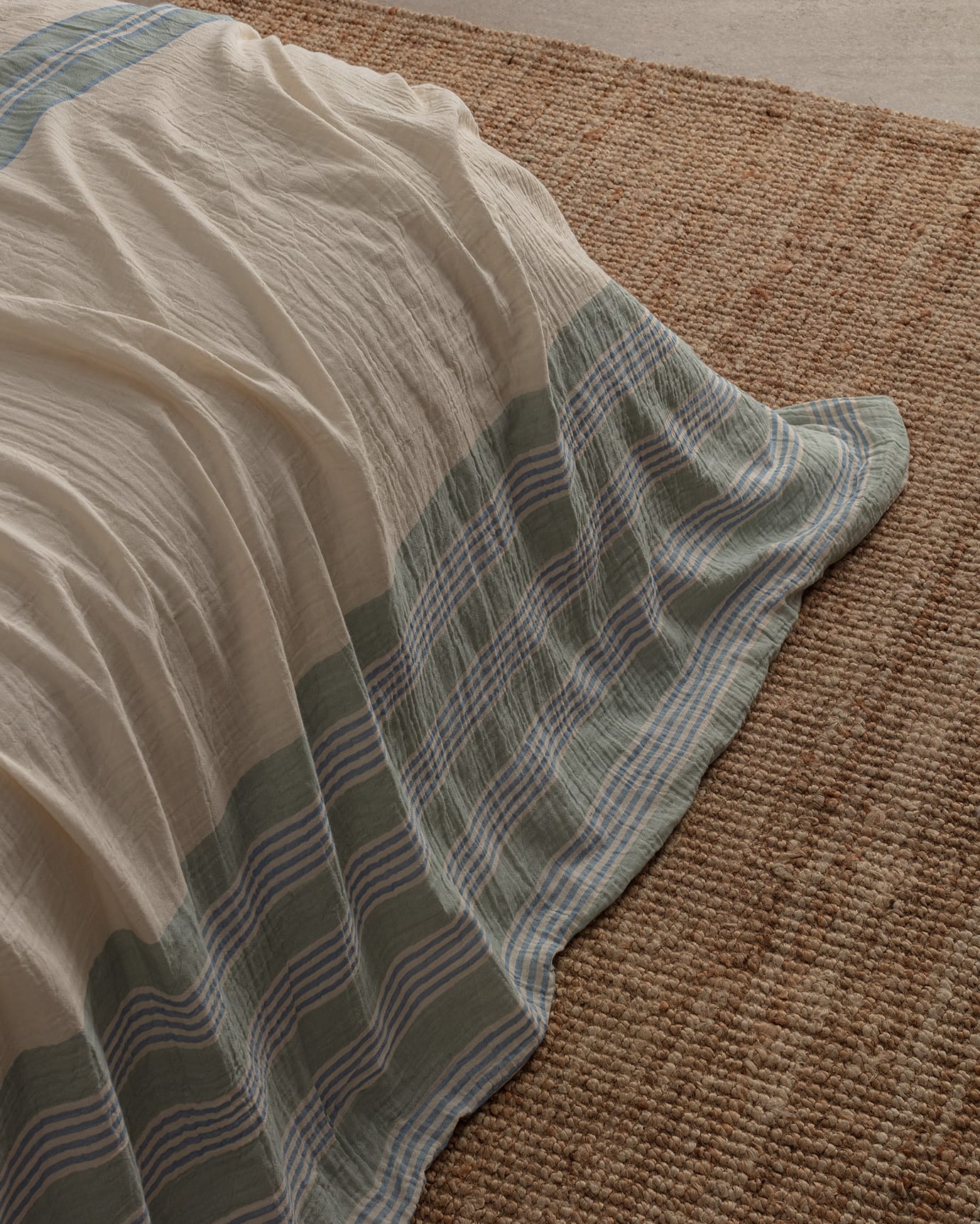 Muslin 100% Cotton Double Duvet Cover Set - Yarn-Dyed Comfort