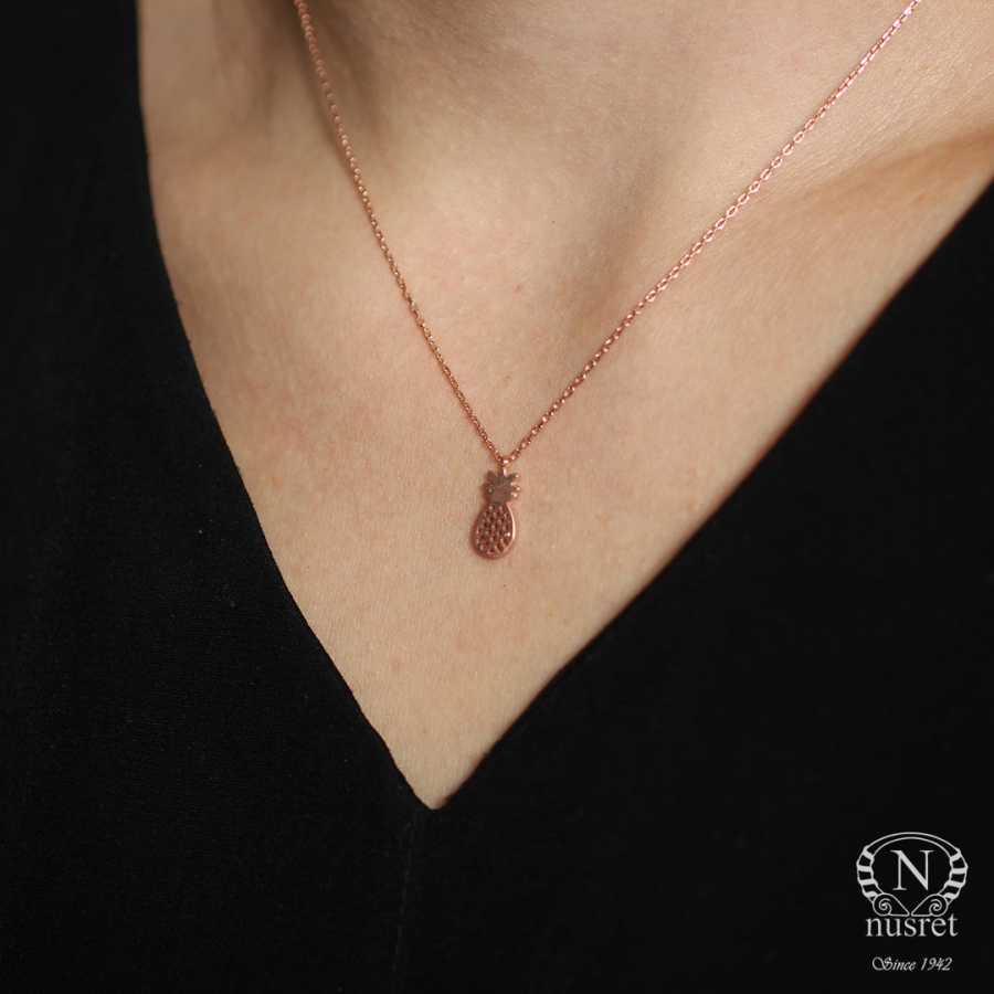 Premium Sterling Silver Pineapple Pendant Necklace