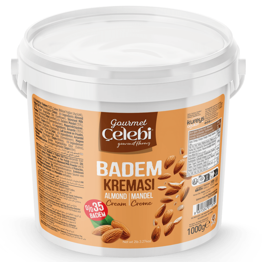 Celebiogullari Professional Almond Cream (35% Almond) - 500g, 1kg & 5kg Buckets - TryAladdin