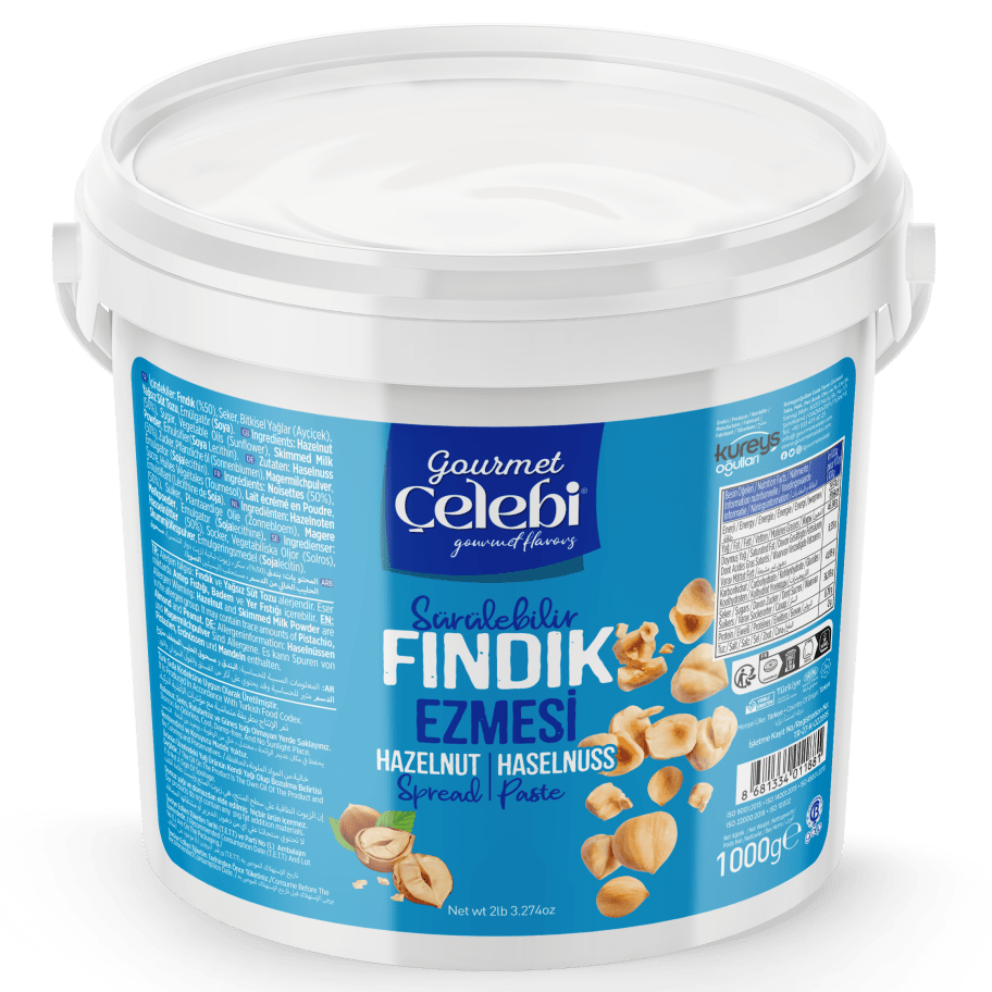 Celebiogullari Professional Hazelnut Spread (50% Hazelnut) - 500g, 1kg & 5kg Buckets - TryAladdin