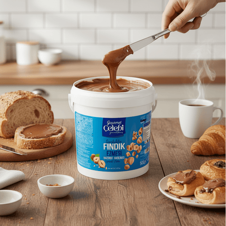 Celebiogullari Professional Hazelnut Spread (50% Hazelnut) - 500g, 1kg & 5kg Buckets - TryAladdin