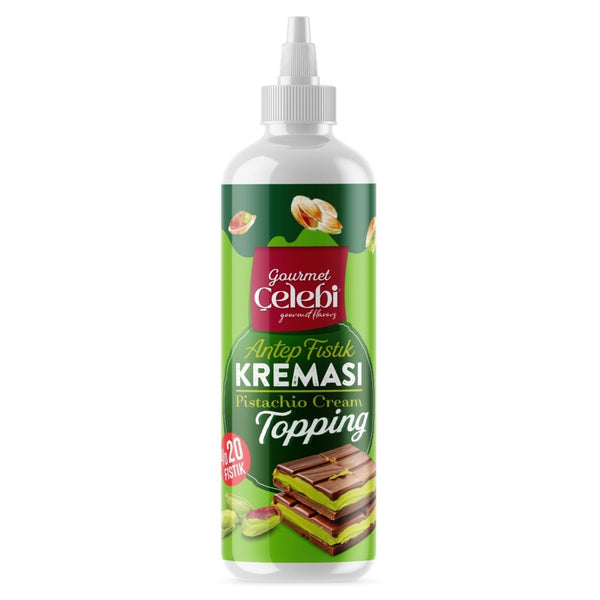 Celebiogullari Professional Pistachio Topping Sauce (20% Pistachio) - 250g, 500g & 800g Bottles - TryAladdin