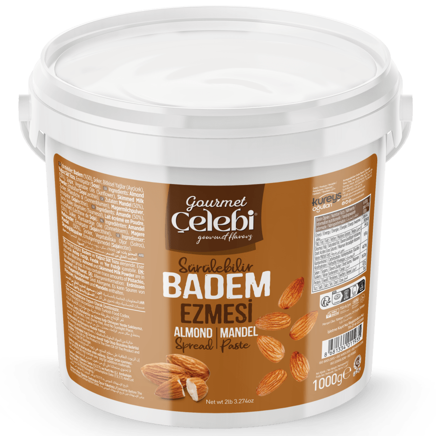 Celebiogullari Professional Spreadable Almond Butter (50%) - 500g, 1kg & 5kg Buckets - TryAladdin
