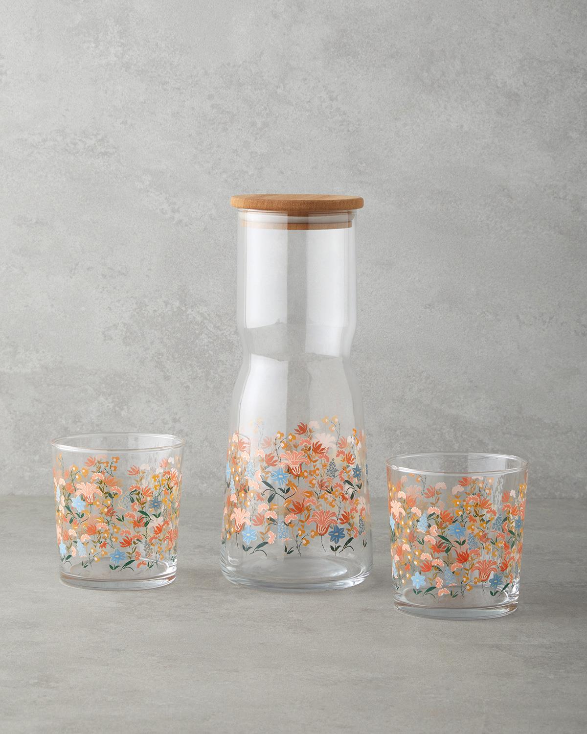 Premium Celestial Colorful Glass Beverage Set - 3 Piece