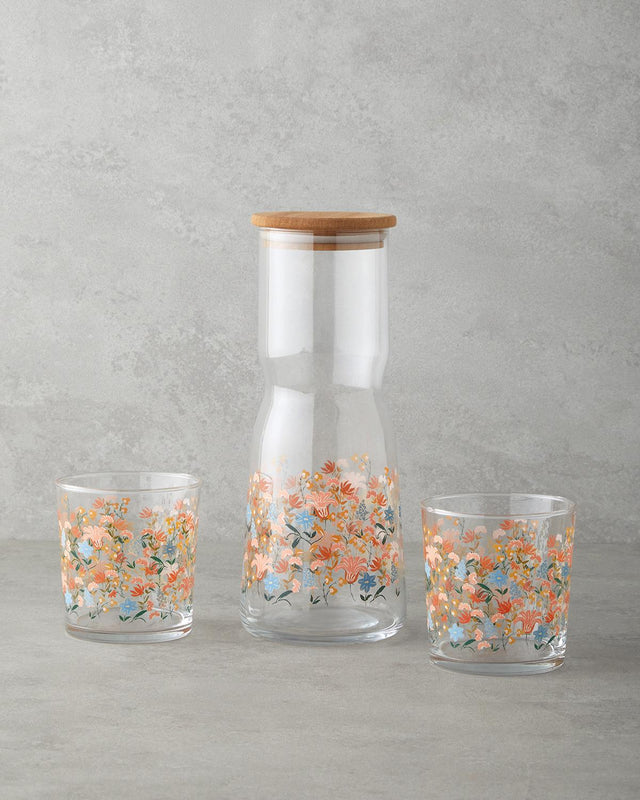 Premium Celestial Colorful Glass Beverage Set - 3 Piece