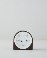 Modern Decorative Desk Clock   10cm Diameter   Coffee Brown Finish