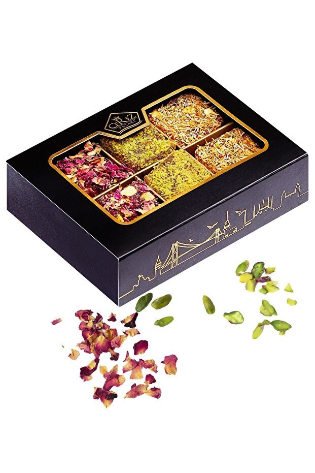 Cerez Pazari Royal Assorted Pistachio Turkish Delight Gift Box - 100g - TryAladdin
