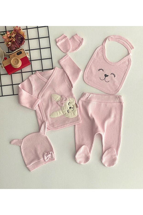 Certified Organic Pink Bear Newborn Layette Set - 500g - TryAladdin