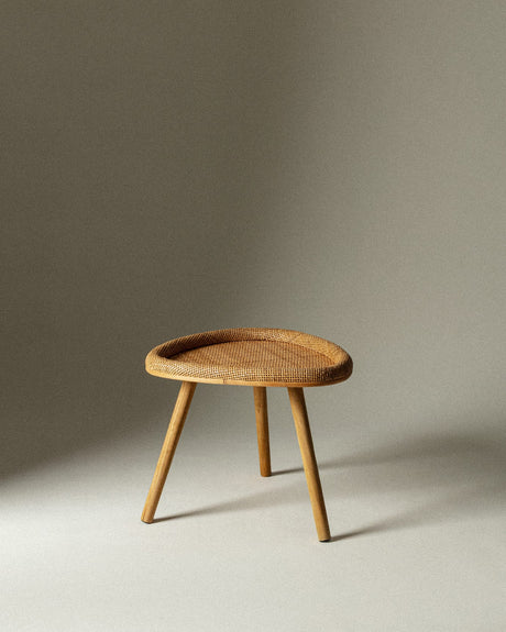 Natural Finish Accent Side Table for Living Room Decor