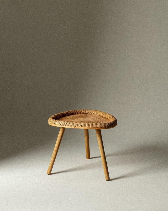 Natural Finish Accent Side Table for Living Room Decor
