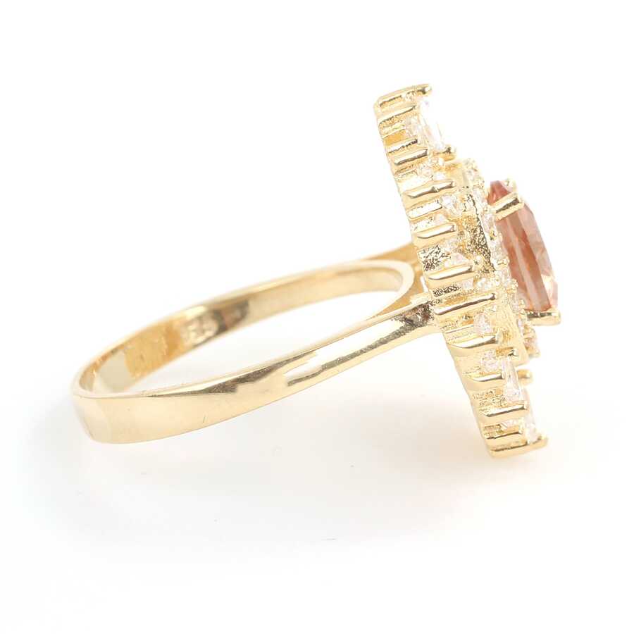 Bague ovale en argent sterling 925 avec zultanite et zircone baguette