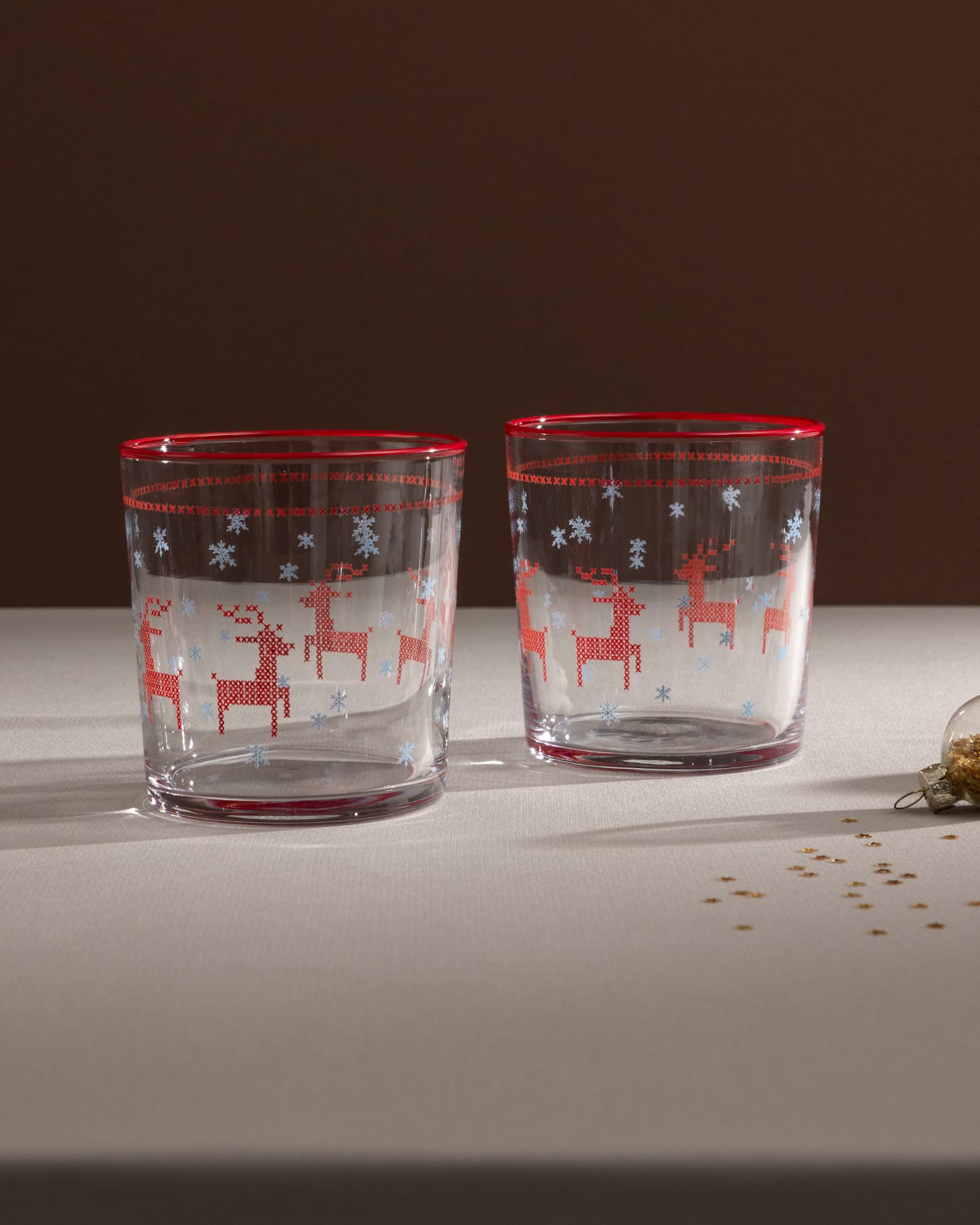 Clear Glass 4-Piece Water Glass Set - Boule de Neige Style
