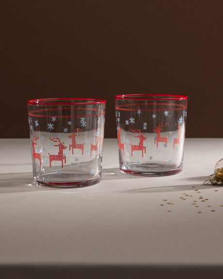 Clear Glass 4-Piece Water Glass Set - Boule de Neige Style