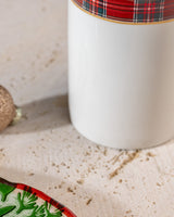 Reve Terra Ceramic Coffee Mug, White and Red, 280ml Capacity