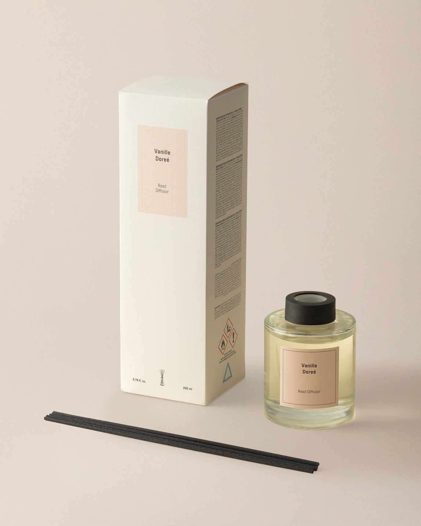Elegant Black Scent Reed Diffuser - 200ml Home Fragrance Oil