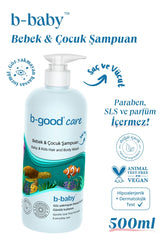 Professional Gentle Tear-Free Baby Kids Hair Body Wash