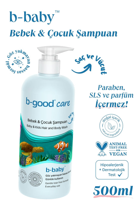 Professional Gentle Tear-Free Baby Kids Hair Body Wash