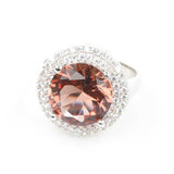 925 Sterling Silver Zultanite & Zircon Halo Ring
