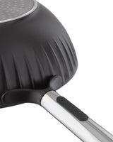 Non-Stick Brown 30 cm Wok Pan for Stir-Fry Cooking