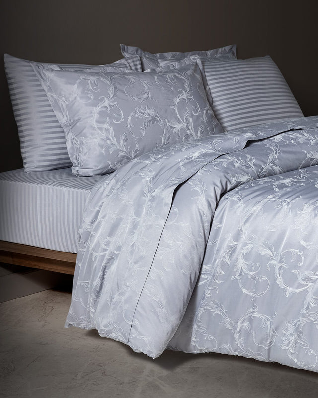 Premium Cotton Blend King Size Duvet Cover Set - Jacquard Satin