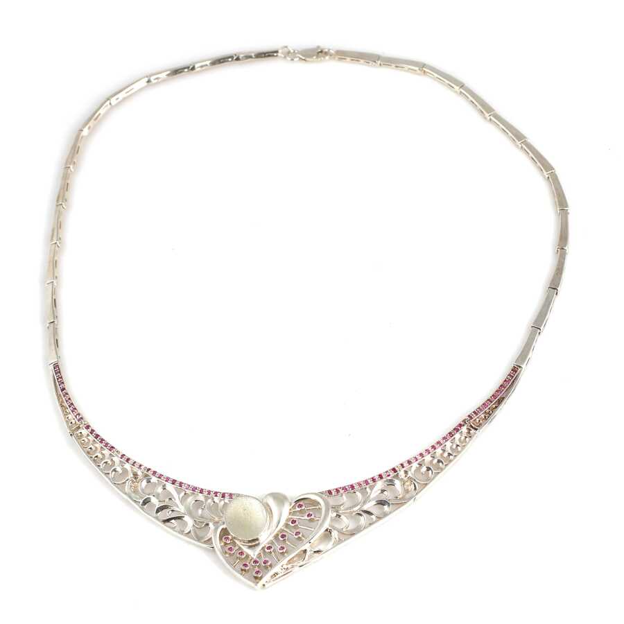 Premium 925 Sterling Silver Filigree Heart Necklace
