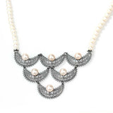 Collar de perlas de filigrana de plata esterlina artesanal premium