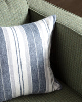 Housse de Coussin Premium en Mélange Polyamide-Acrylique - Style Gris & Indigo