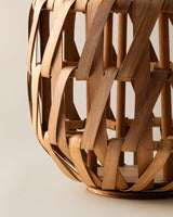 Alvia Natural Wood Lantern - Handcrafted Rustic Home Decor