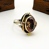 Champagne Citrine Stone Women's Handmade Ring