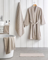 Premium Turkish Cotton Bath Towel Beige Textile
