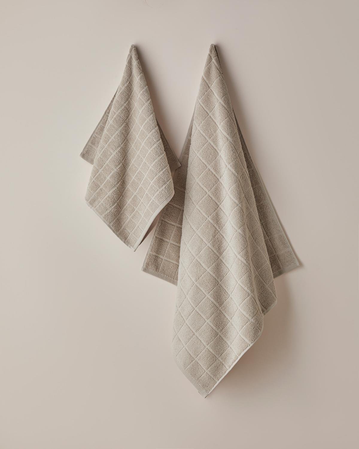 Premium Turkish Cotton Bath Towel Beige Textile