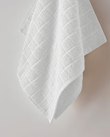Premium-Chequer-Pattern-Soft-Cotton-Hand-Towel-White