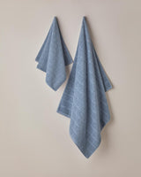 Premium Checker Cotton Face Towel Soft Absorbent Blue