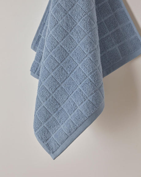 Premium-Checker-Cotton-Face-Towel-Soft-Absorbent-Blue