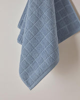 Premium Checker Cotton Face Towel Soft Absorbent Blue