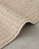 Premium tyrkisk bomuld ternet håndklæde beige 30x45cm