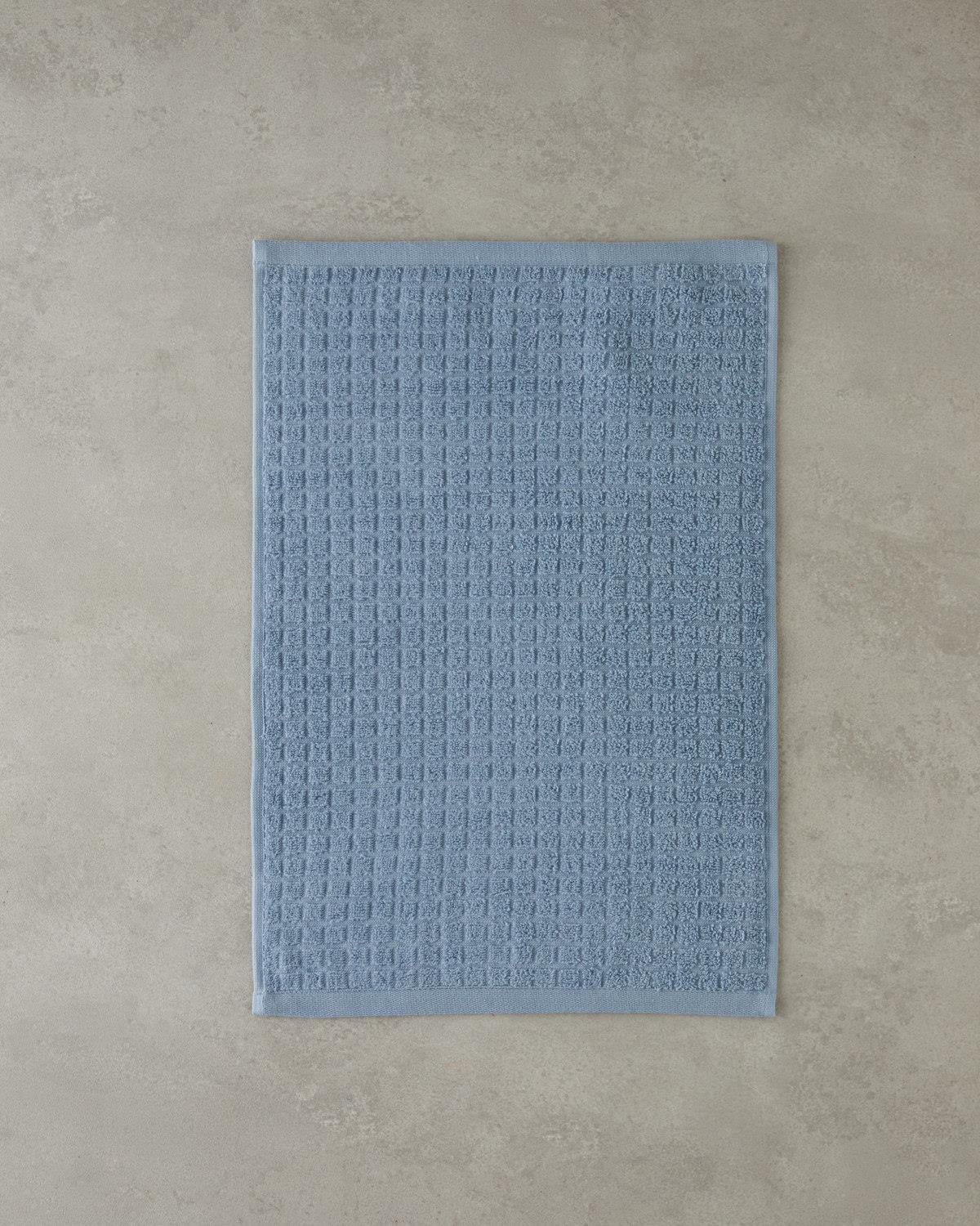 Premium Quality Checkered Cotton Hand Towel   Blue