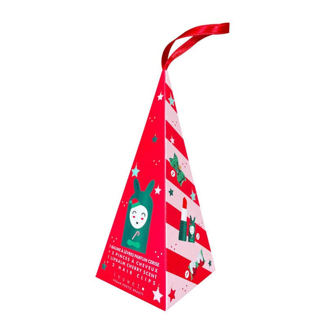 Cherry Scented Lip Balm & Hair Clip Holiday Gift Set - TryAladdin
