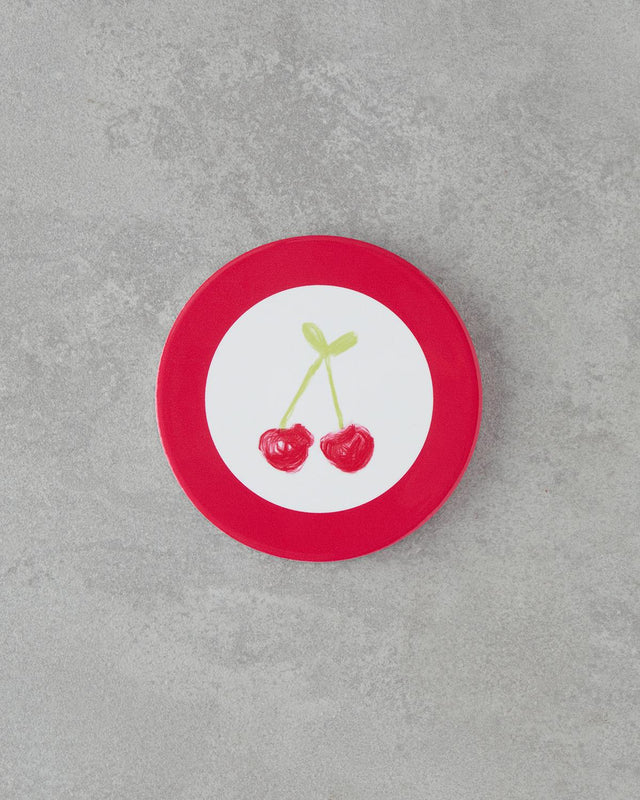 Professional Grade Ceramic Coaster Cherry Design Pink