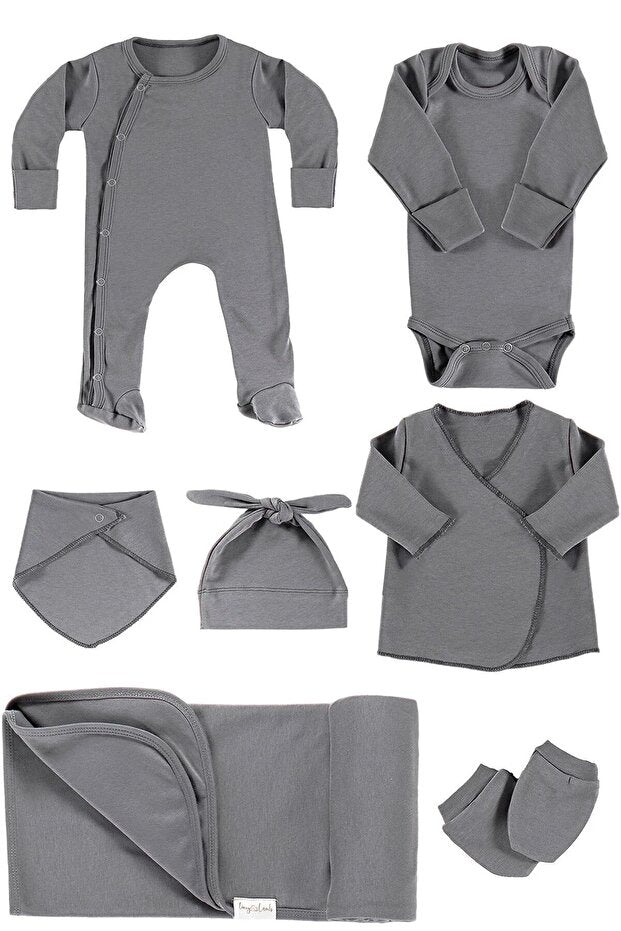 Chester Premium 7 - Piece Unisex Organic Cotton Baby Hospital & Newborn Gift Set - TryAladdin