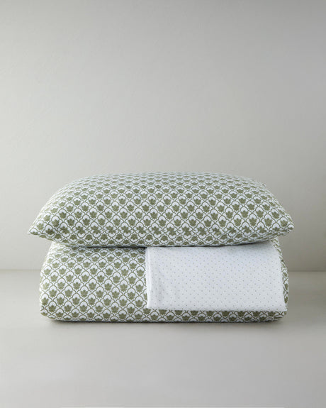 Premium Easy Care Floral Single Duvet Cover Set with Sheet